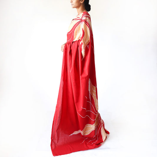 Ruby Garden Batik Saree