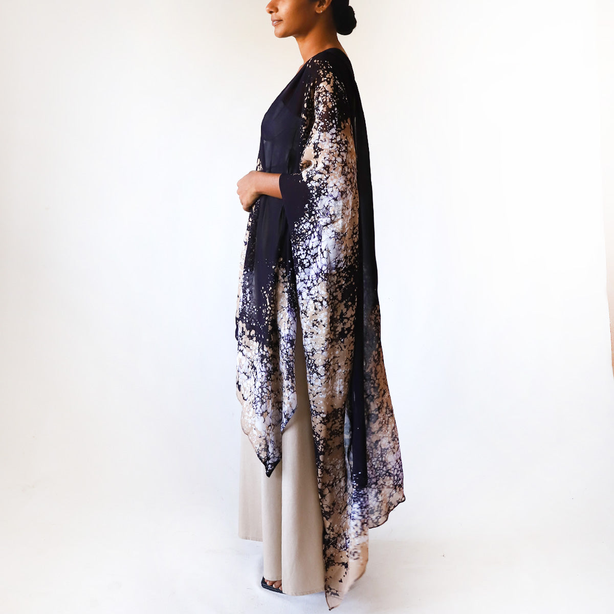 Midnight Sand Batik Shawl