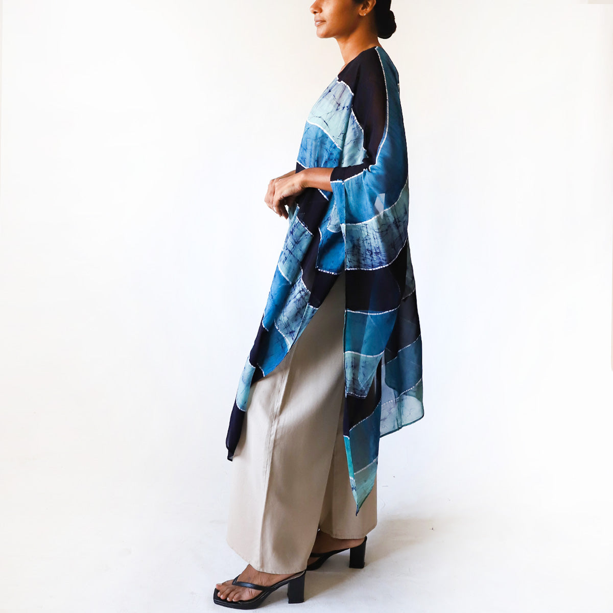 Ocean Line Batik Shawl