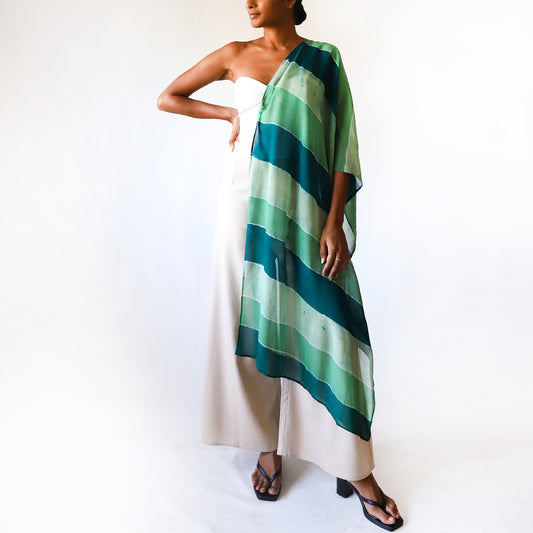 Forest Rhythm Batik Shawl