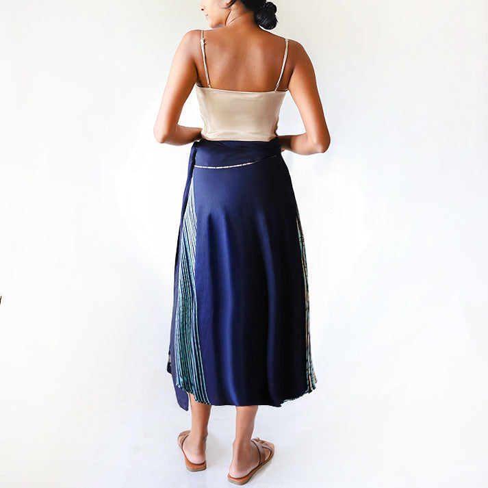 Deep Sea Stripes Batik Skirt