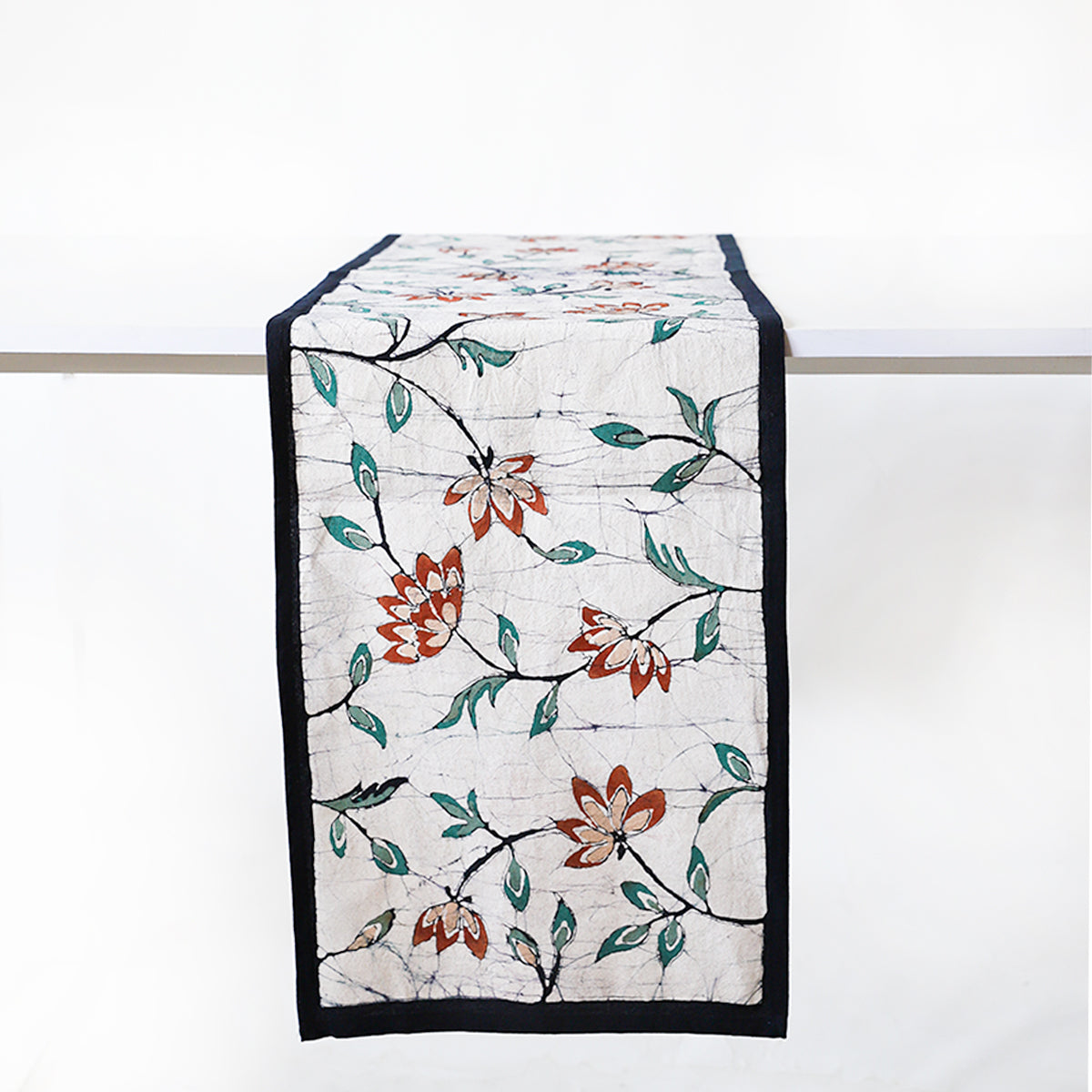 Blooming Whites Batik Runner