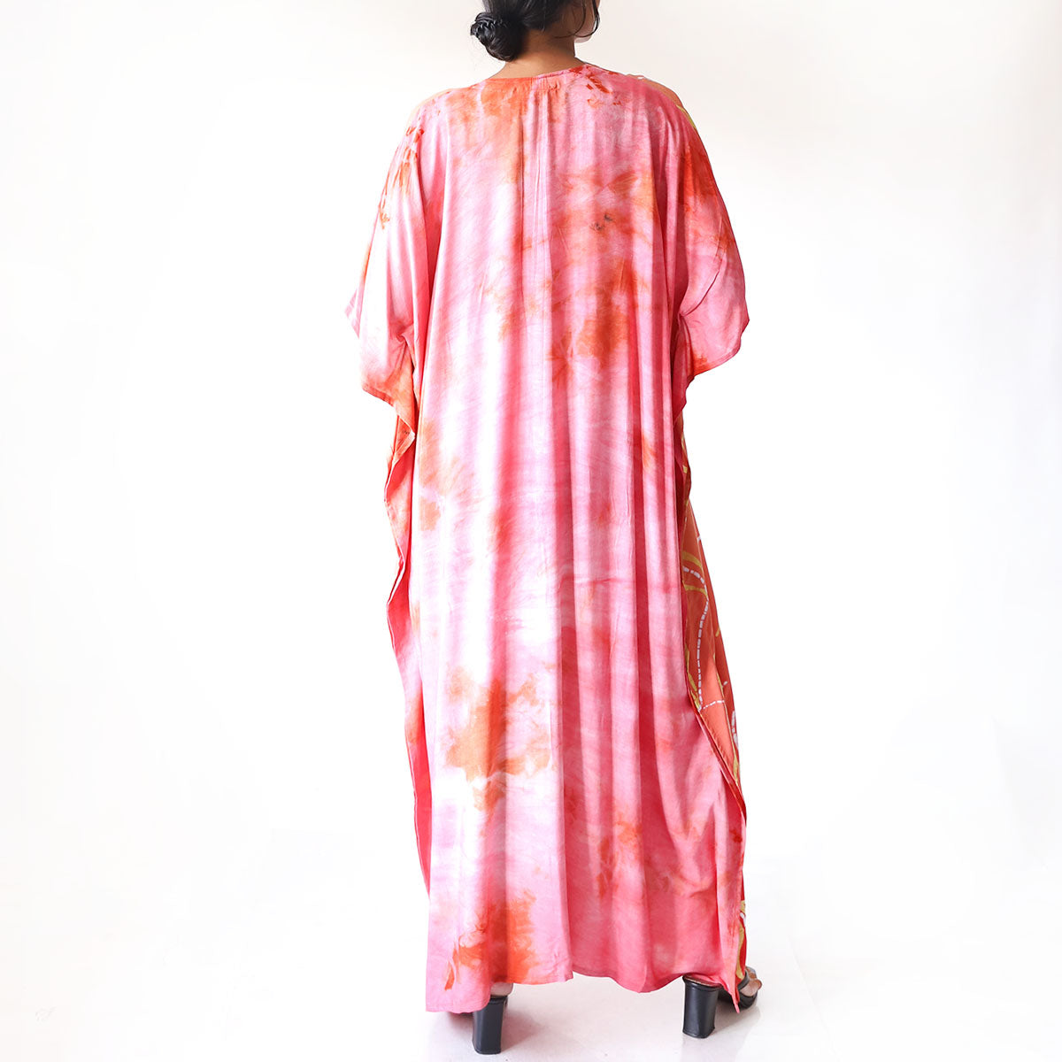 Tangerine Vine Batik Kaftan