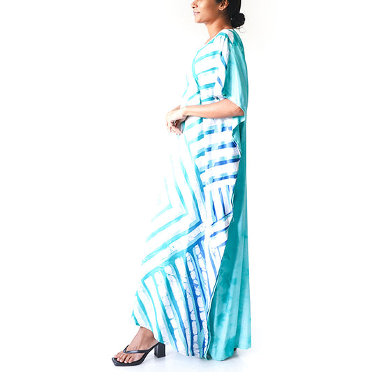 Sapphire Triangle Batik Kaftan