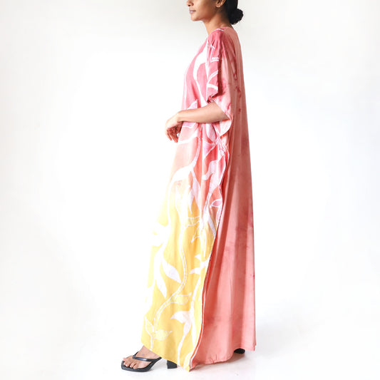 Golden Vine Batik Kaftan