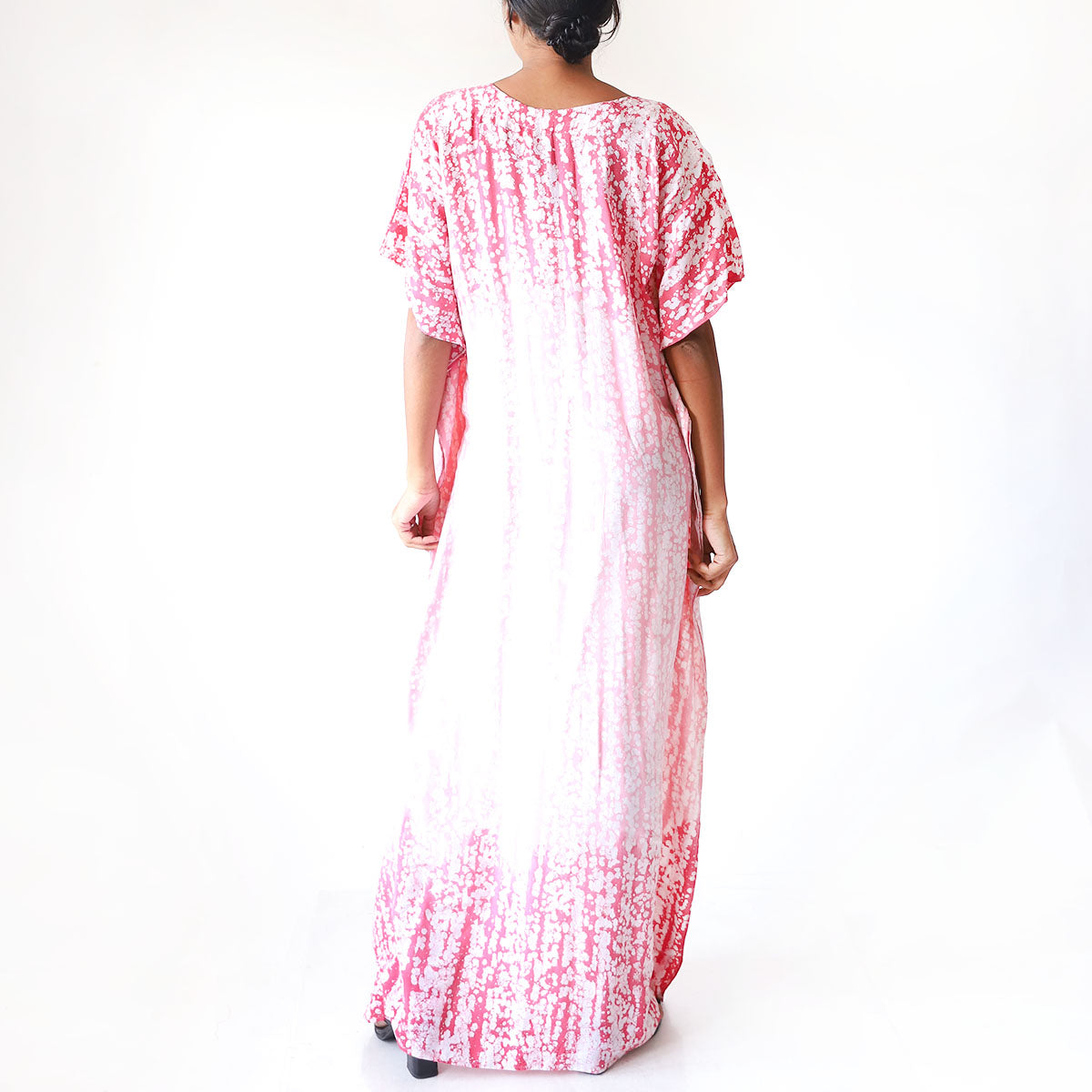 Rose & Sky Stripe Batik Kaftan