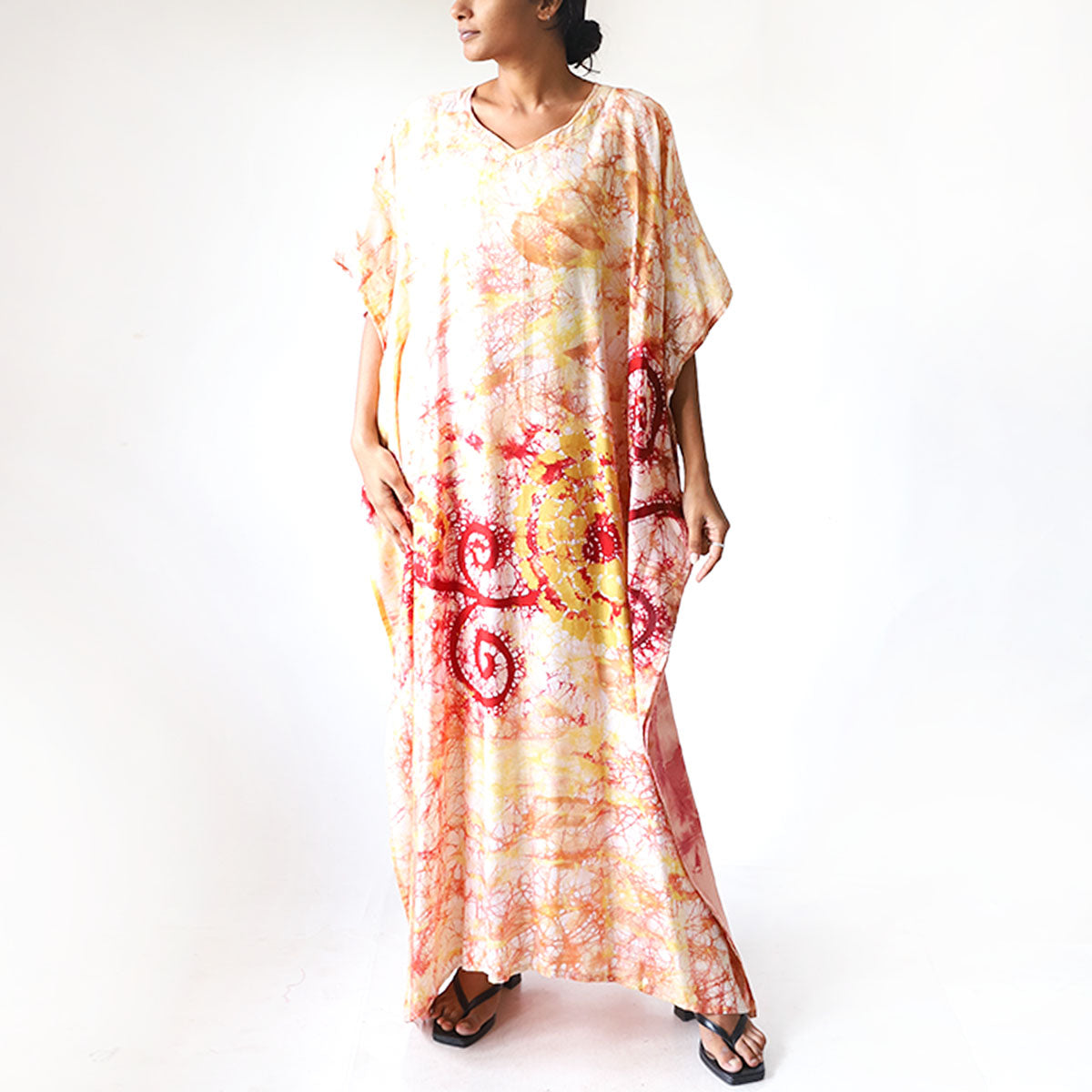 Purple Burst Batik Kaftan