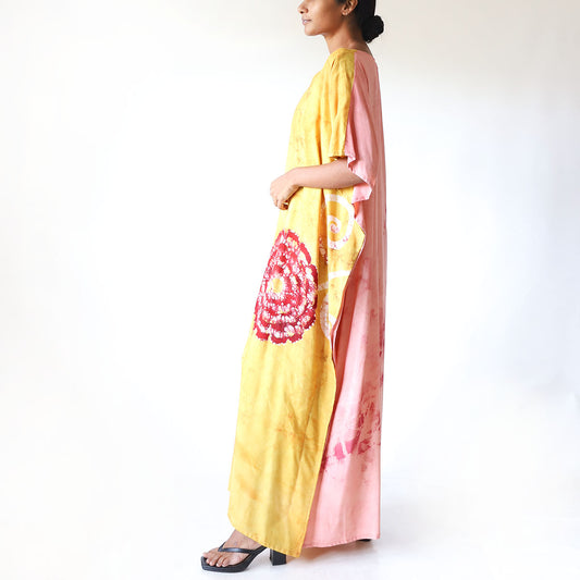 Purple Burst Batik Kaftan