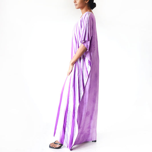 Amethyst Stripe Batik Kaftan