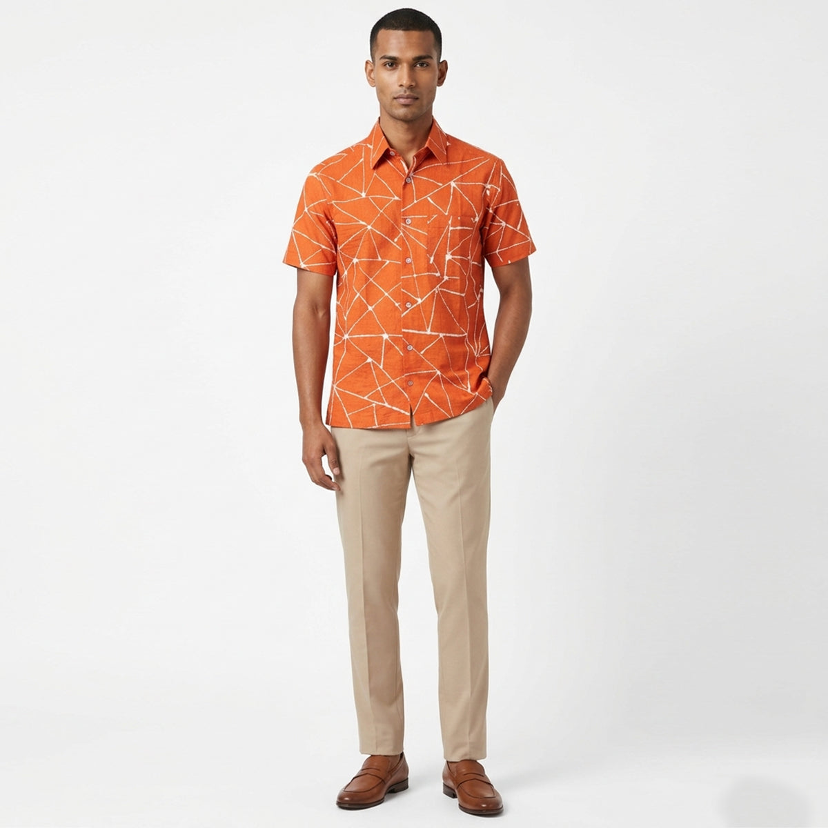 Saffron Cloud Batik Shirt