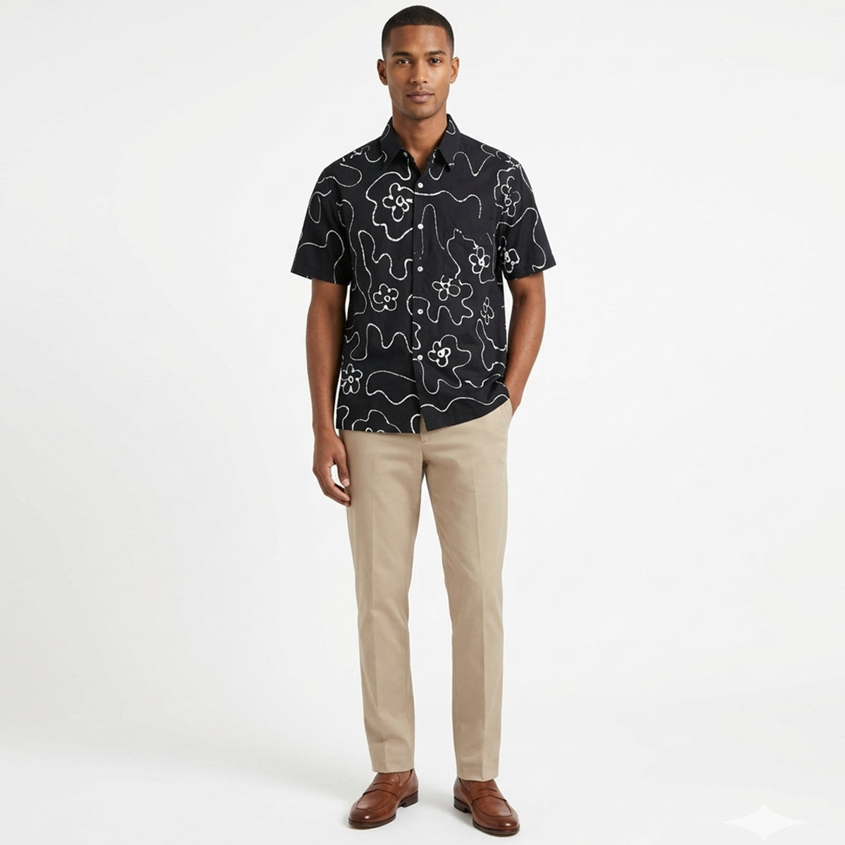 Monochrome Rhythm Batik Shirt