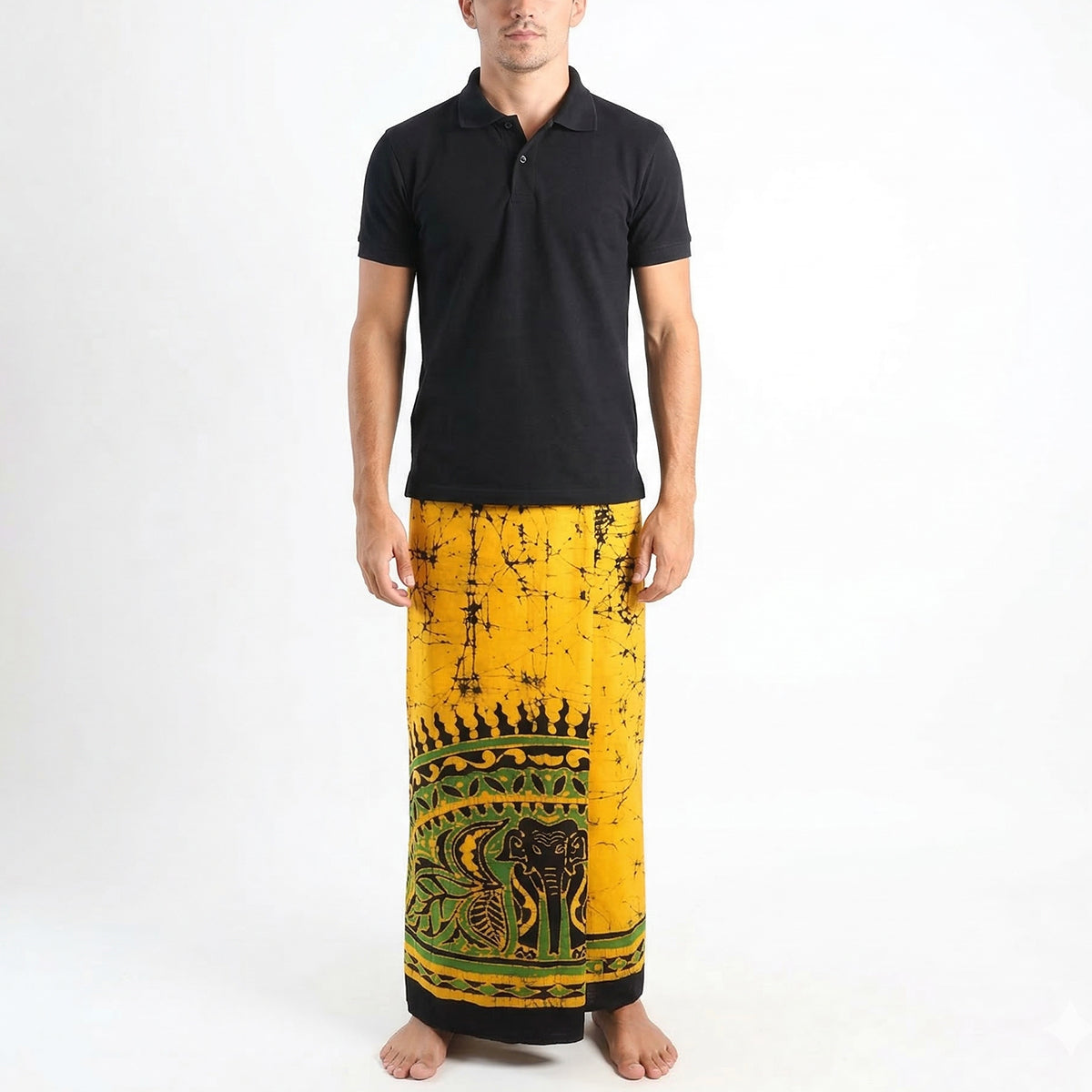 Mandala Gold Batik Sarong