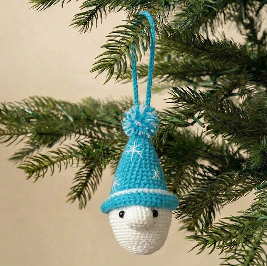 Frosty Blue Tree Ornament