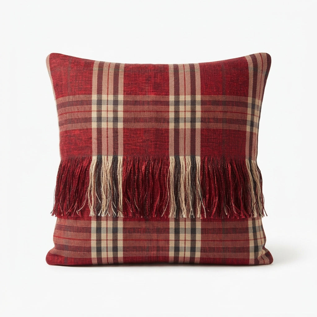Ruby Gingham Cushion Cover