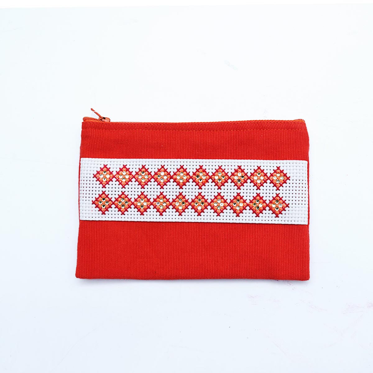 Poppy Pencil Case with Cross-stitch