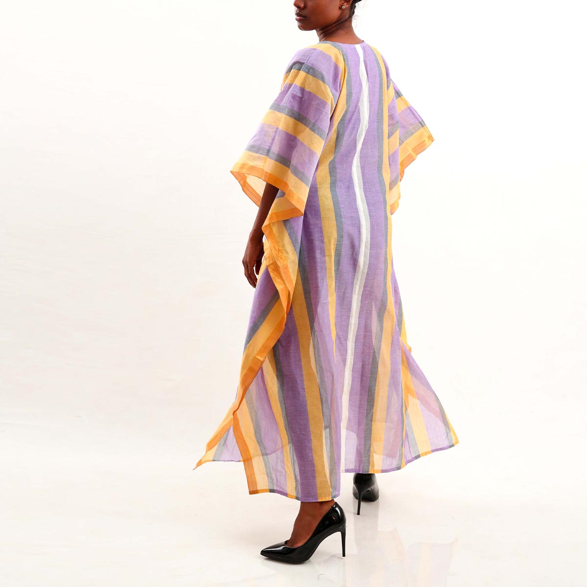 Lilac Block Printed Kaftan