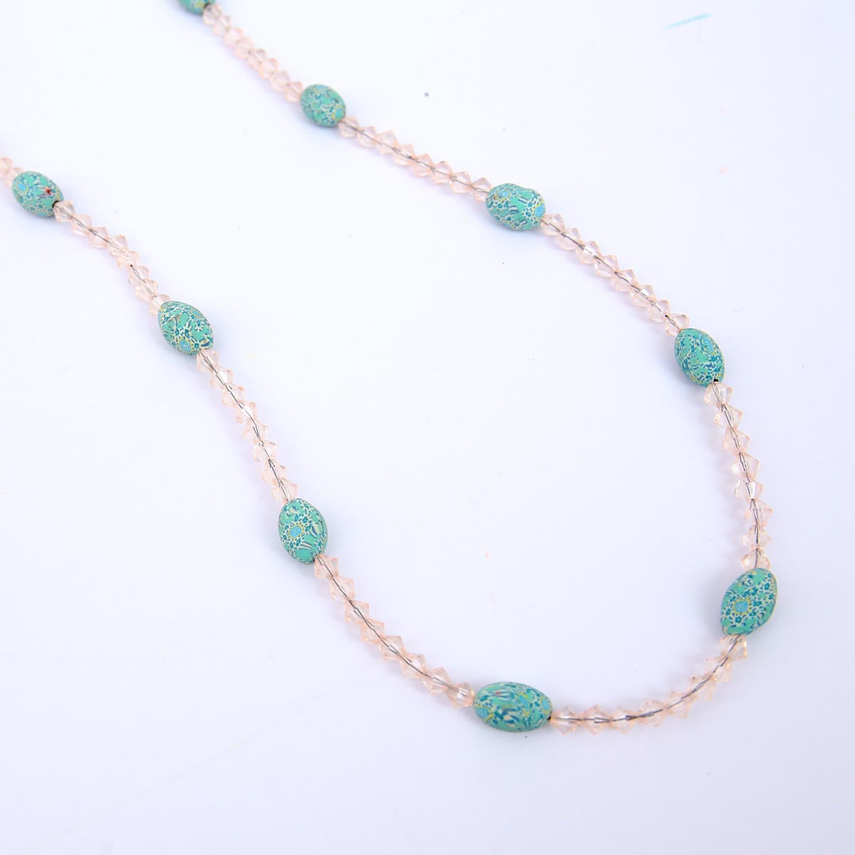Turquoise marble beaded necklace