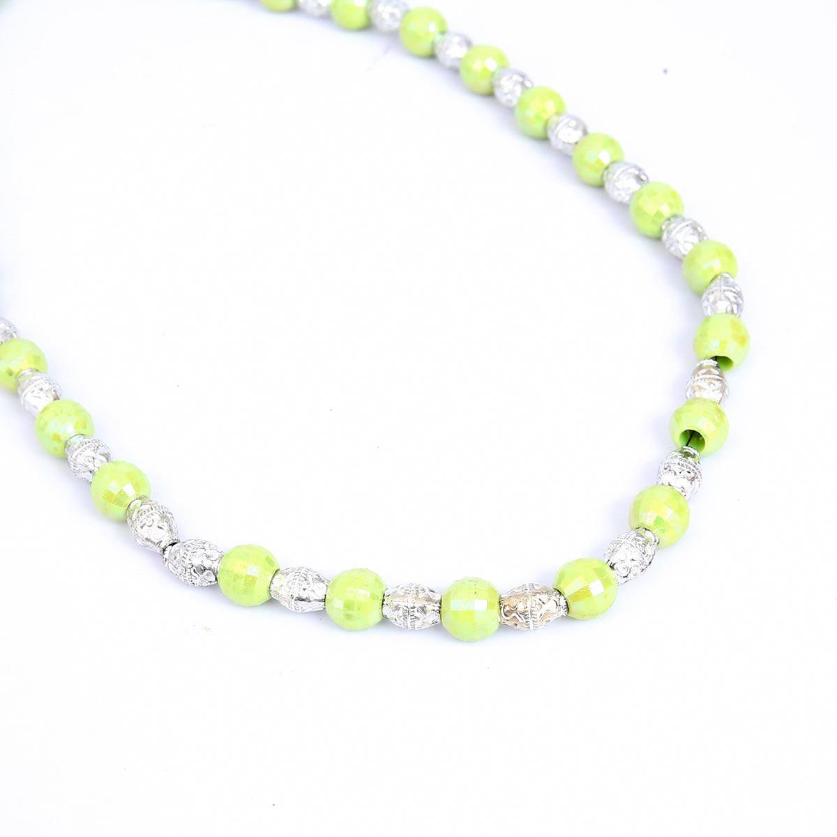 Lime antique beaded necklace