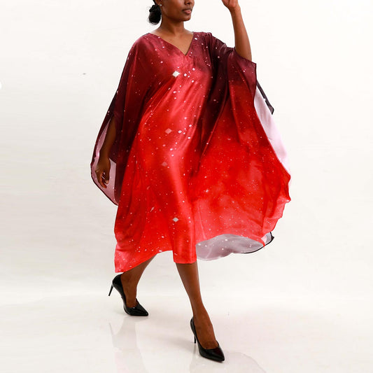 Galaxy Silk Batik Kaftan