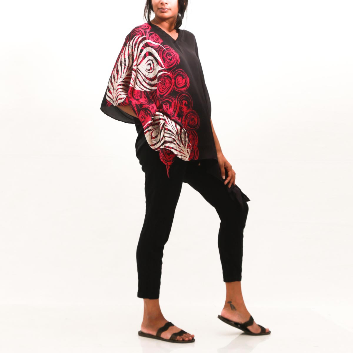 Fuscia Rose Batik Top