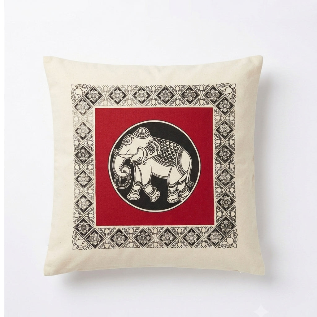 Ruby Elephant Cushion Cover