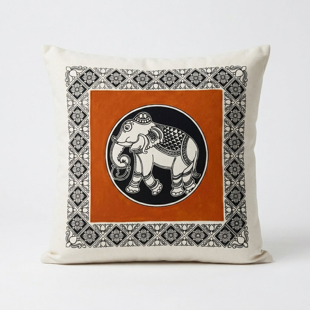 Amber Elephant Cushion Cover