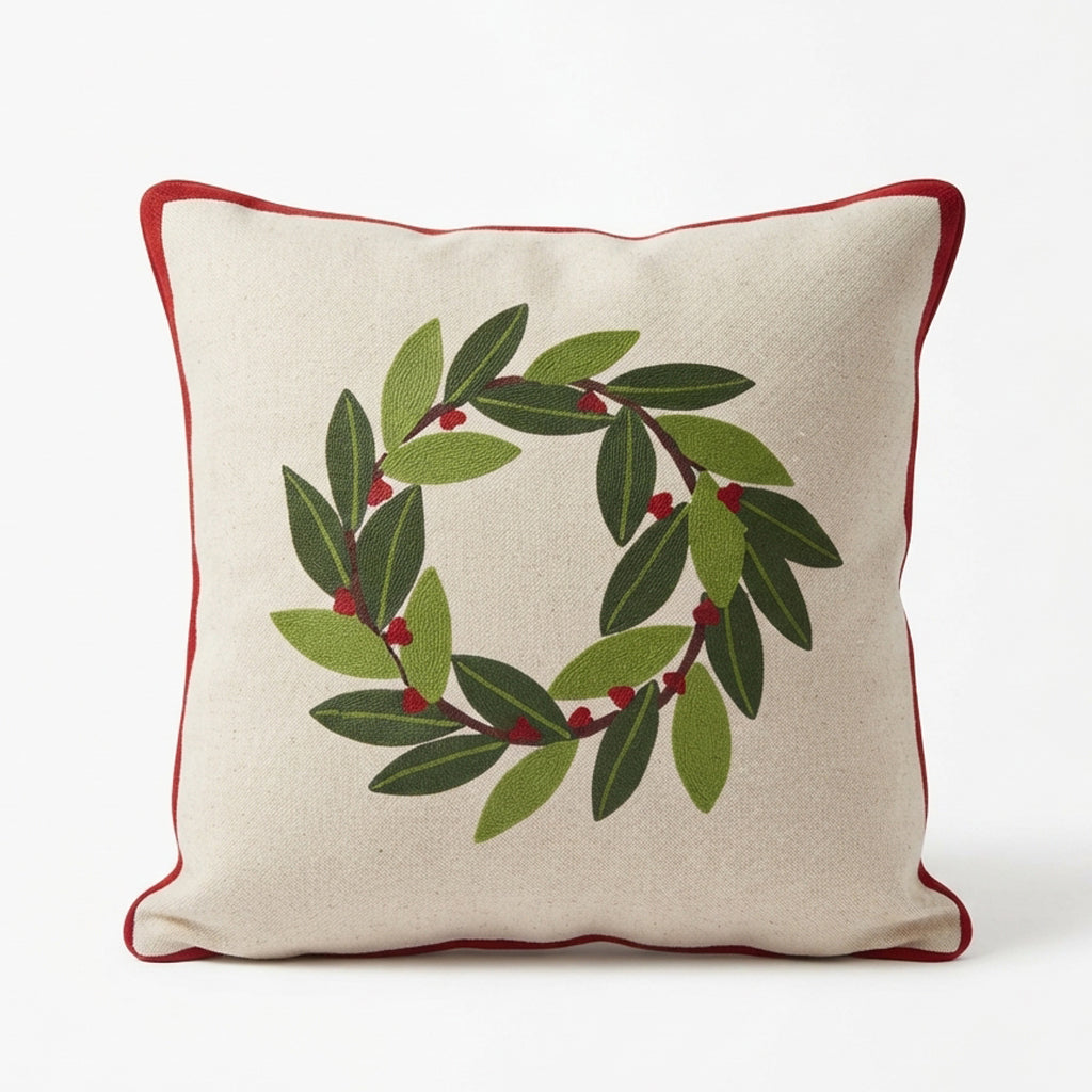 Christmas Wreath Cushion Cover