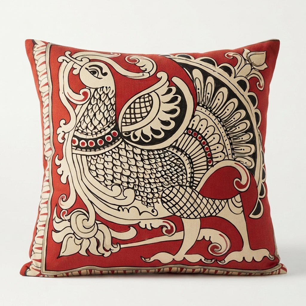 Red Swan Cushion Cover