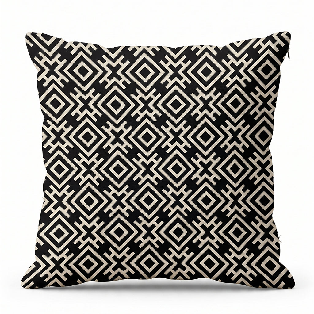 Obsidian Aztec Cushion Cover