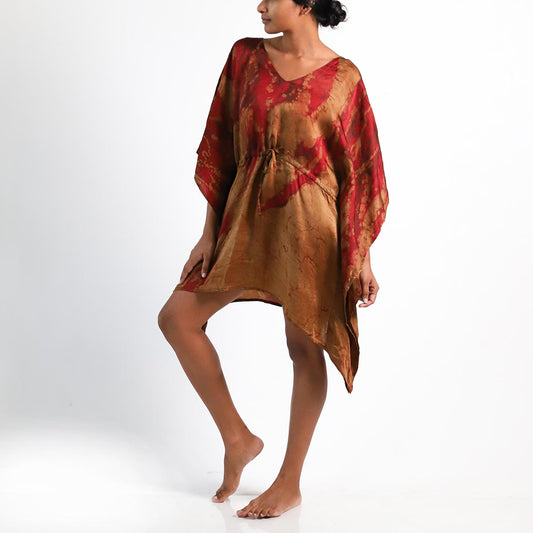 Ruby Silk Kaftan