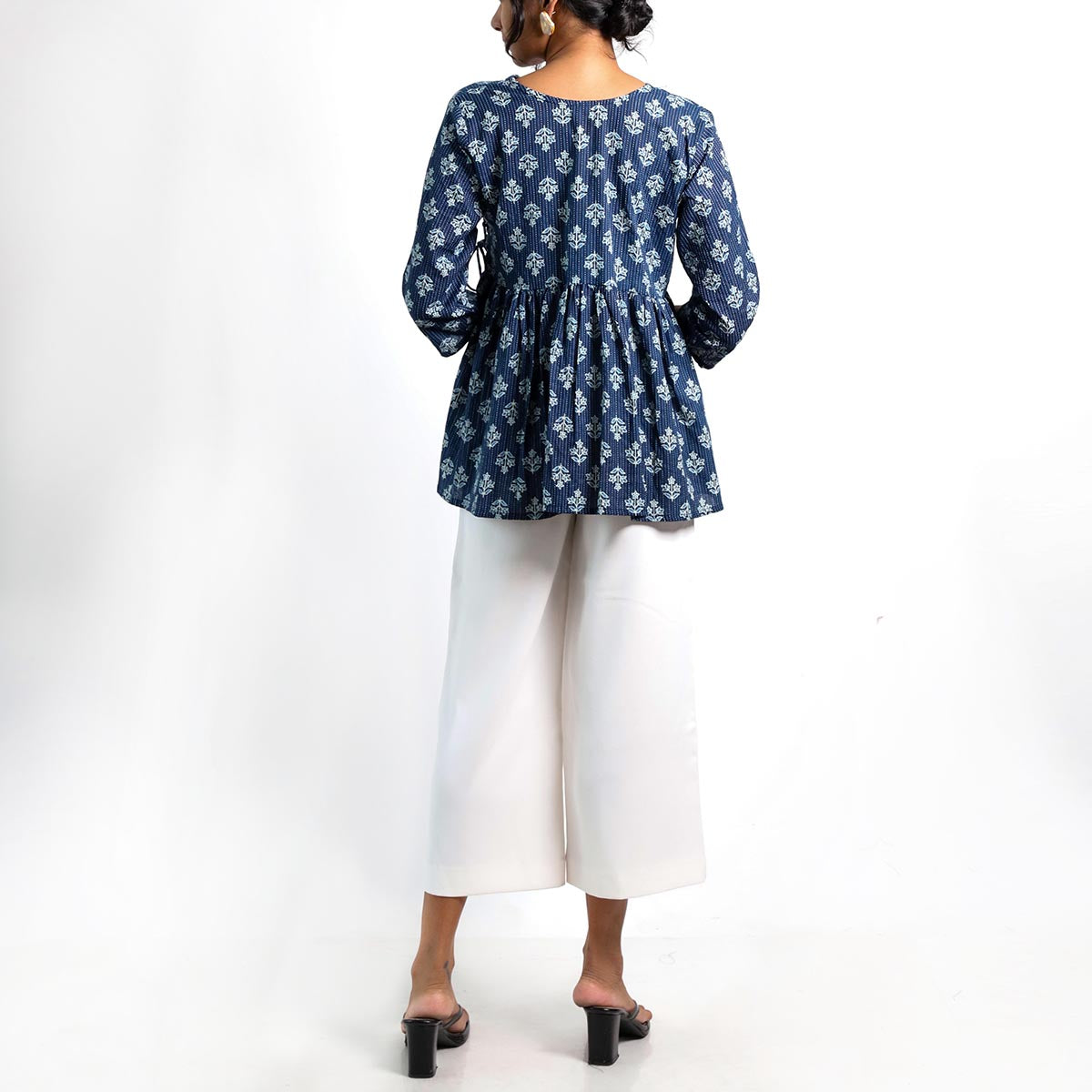 Sapphire Motif Wrap Top