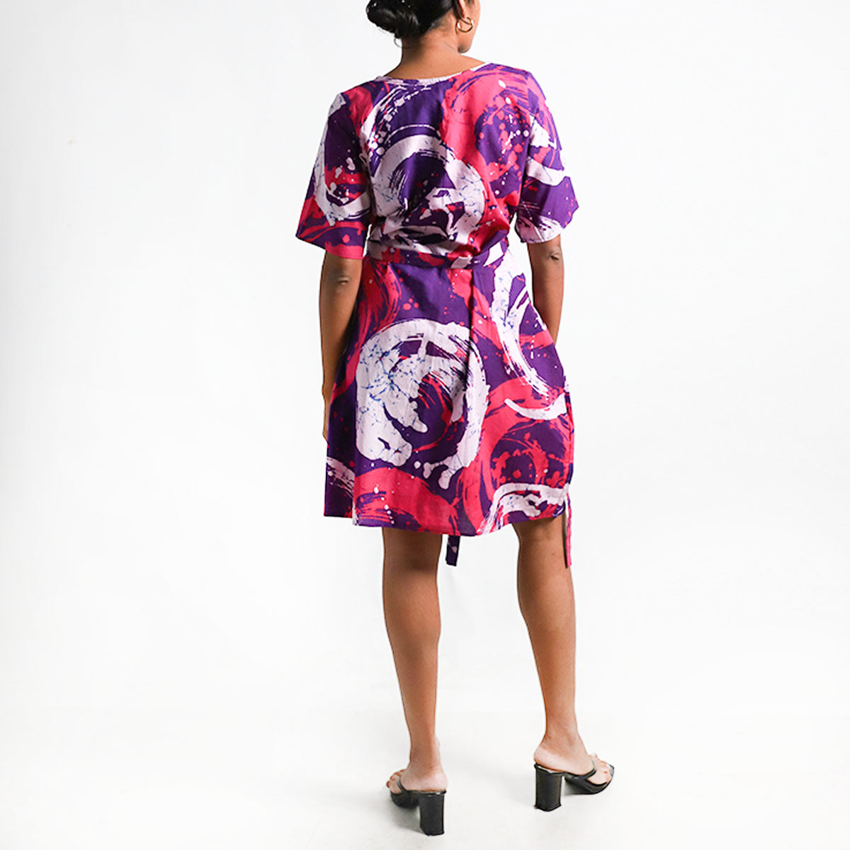 Purple Swirls Batik Dress
