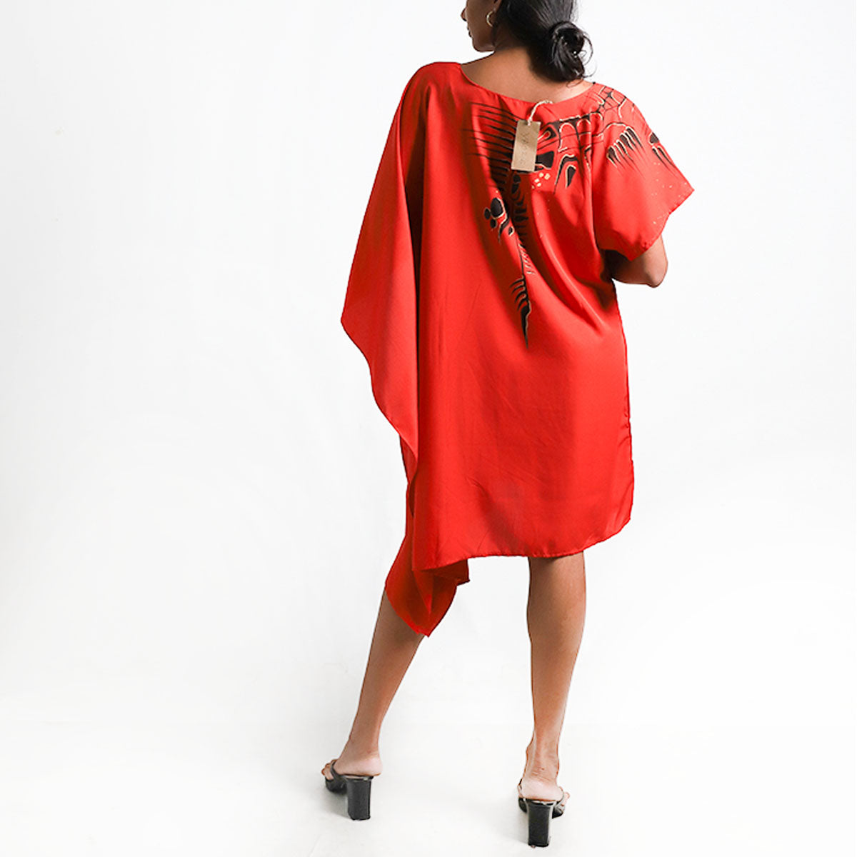 Crimson One Sided Poncho Top
