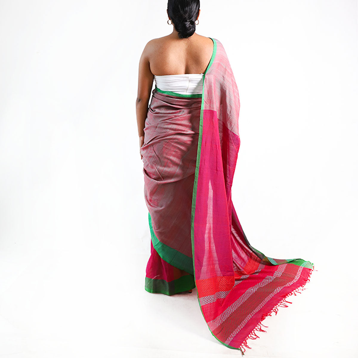Magenta Bloom Handloom Saree