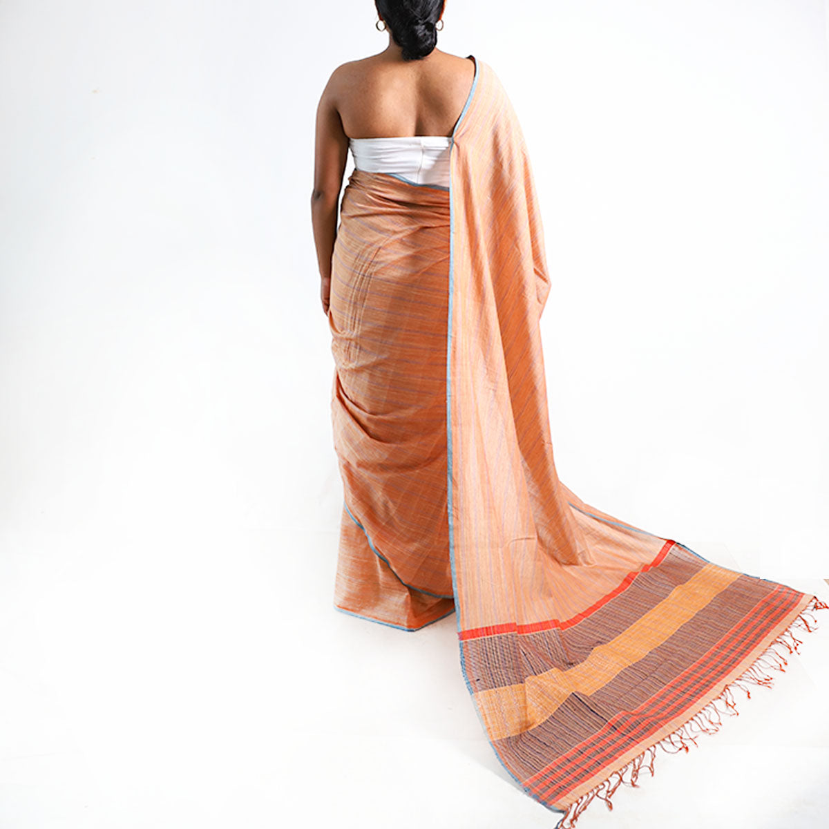 Peach Sky Handloom Saree