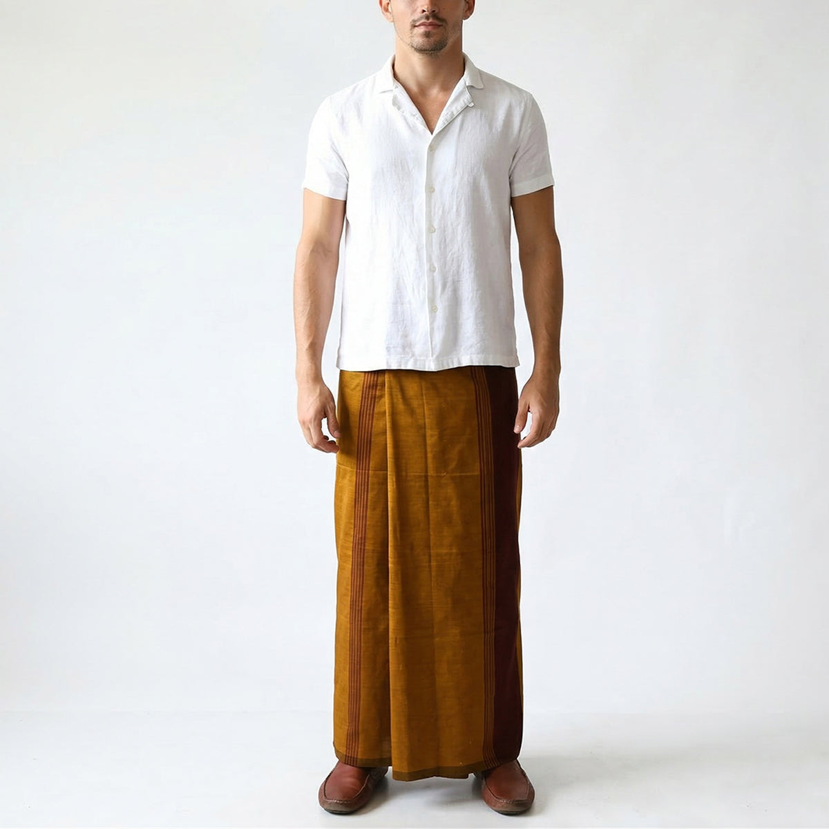 Red and Gold Handloom Sarong