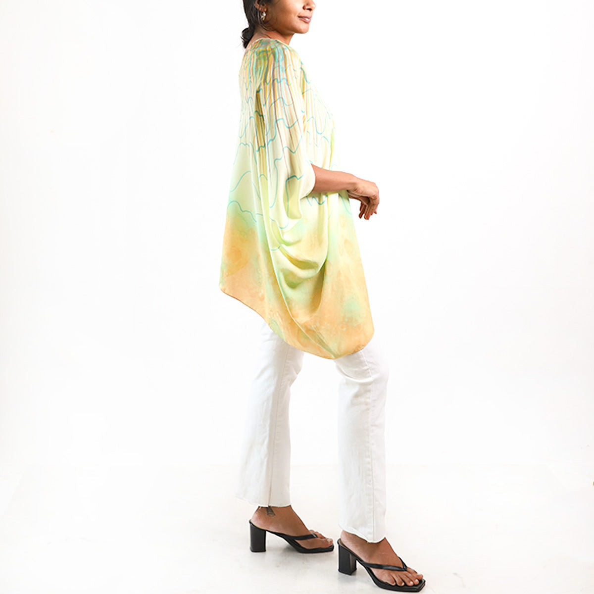 Diffuse Chiffon Poncho Top