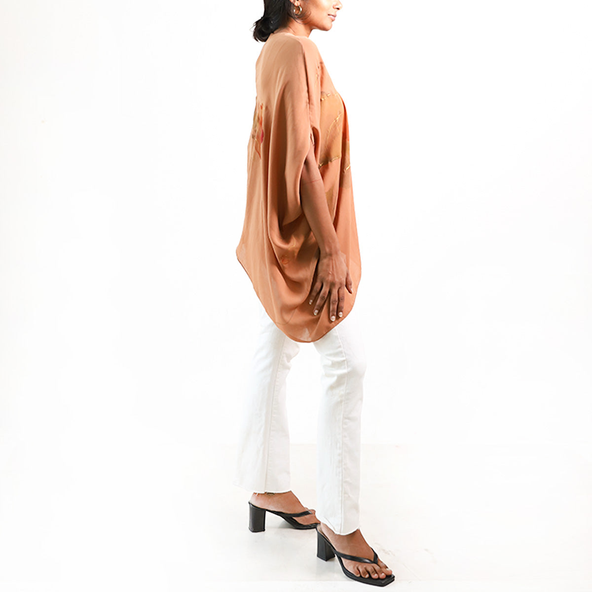 Brick Rose Poncho Top