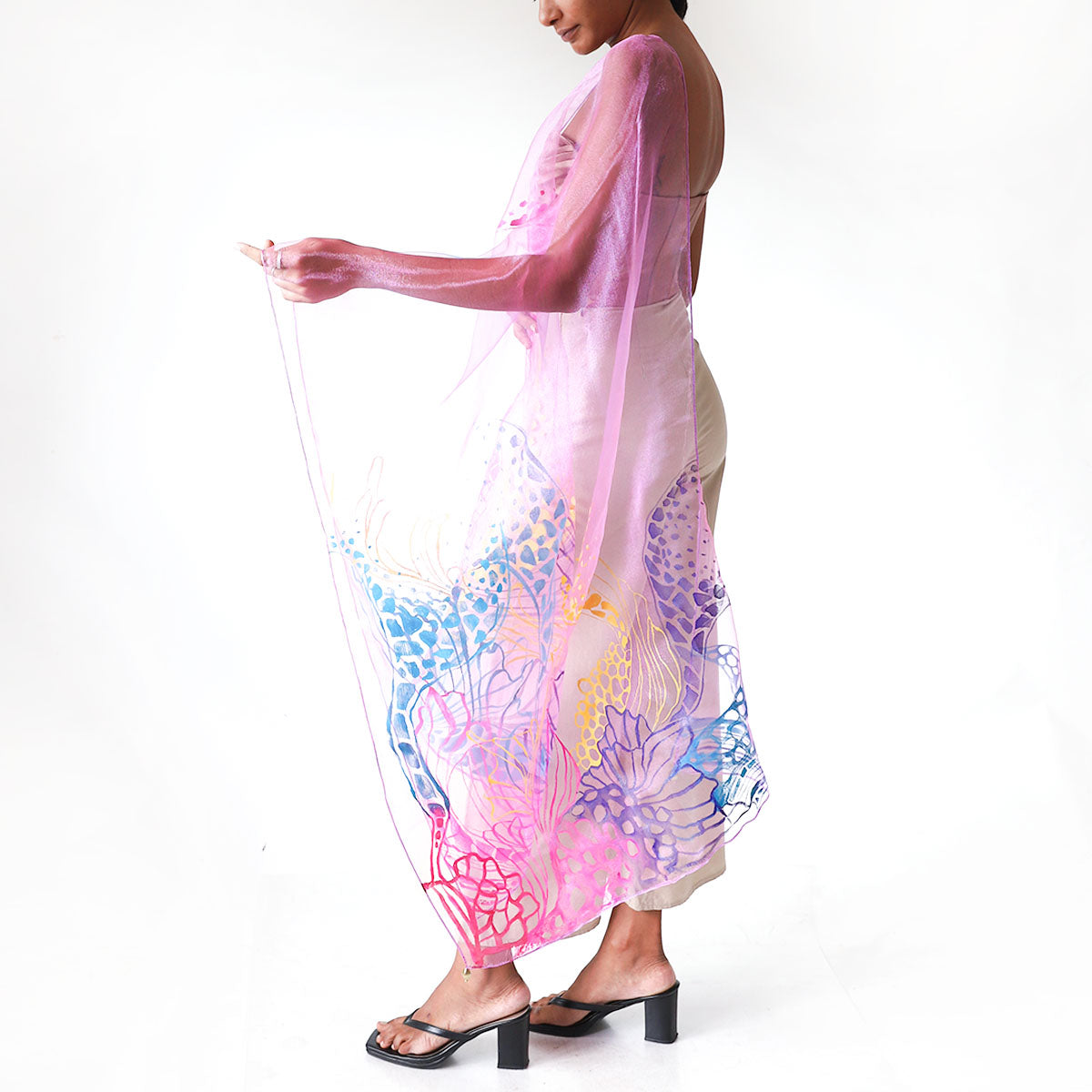 Coral Carnival Shawl