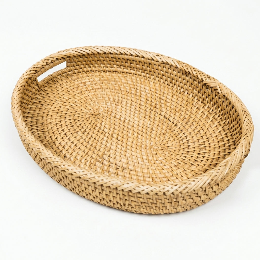 Cane Large Oval Tray