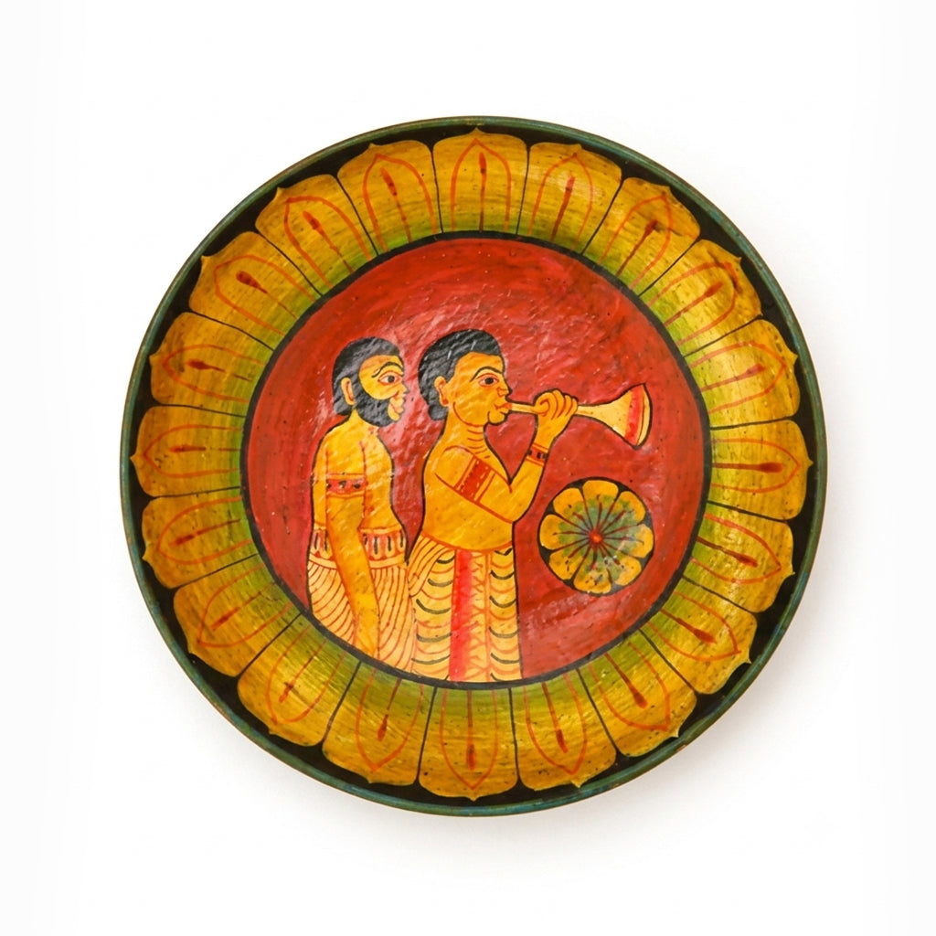 Trumpeter Decorative Wooden Plate
