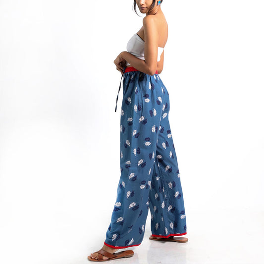 Contrast Block Printed Pants