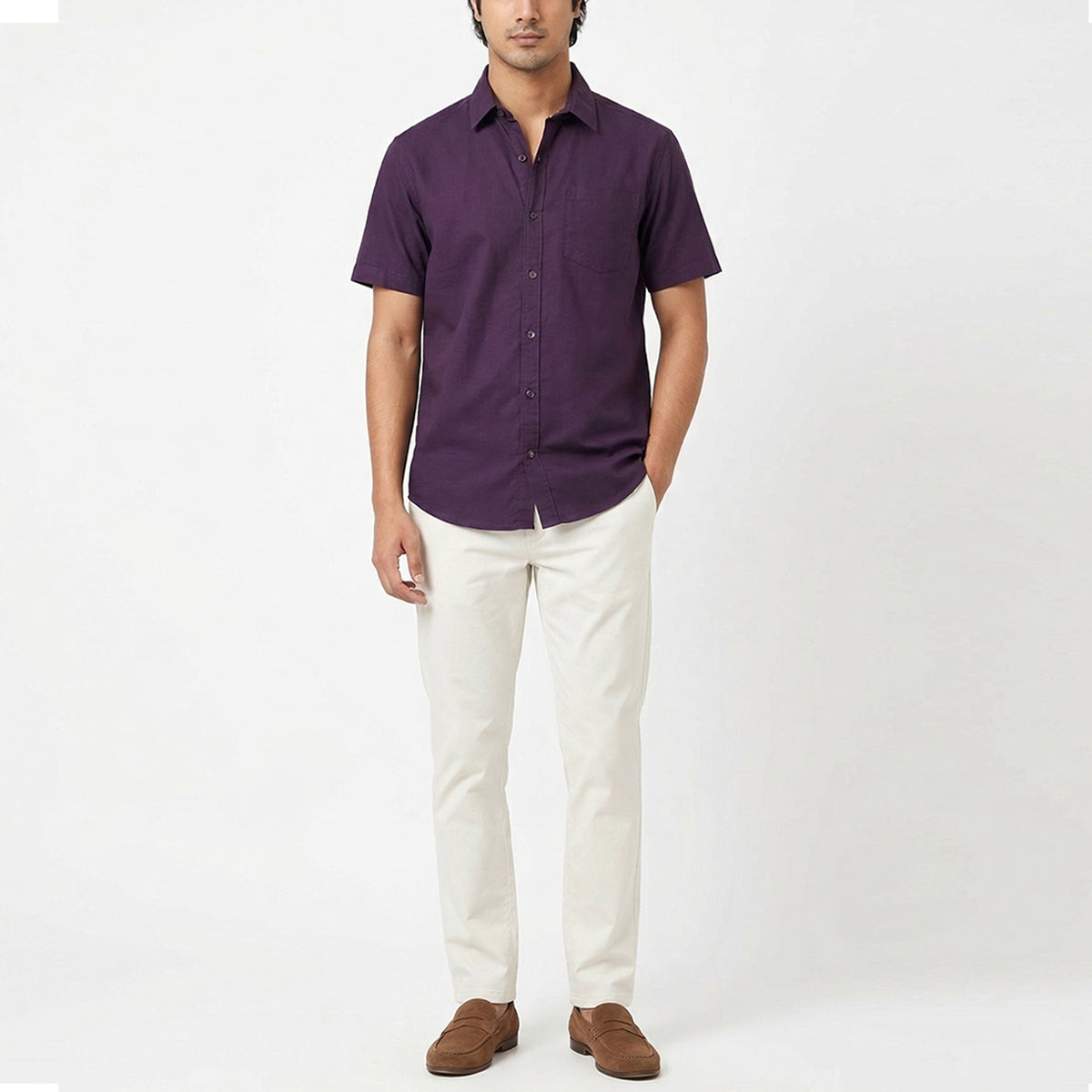 Purple Linen Shirt