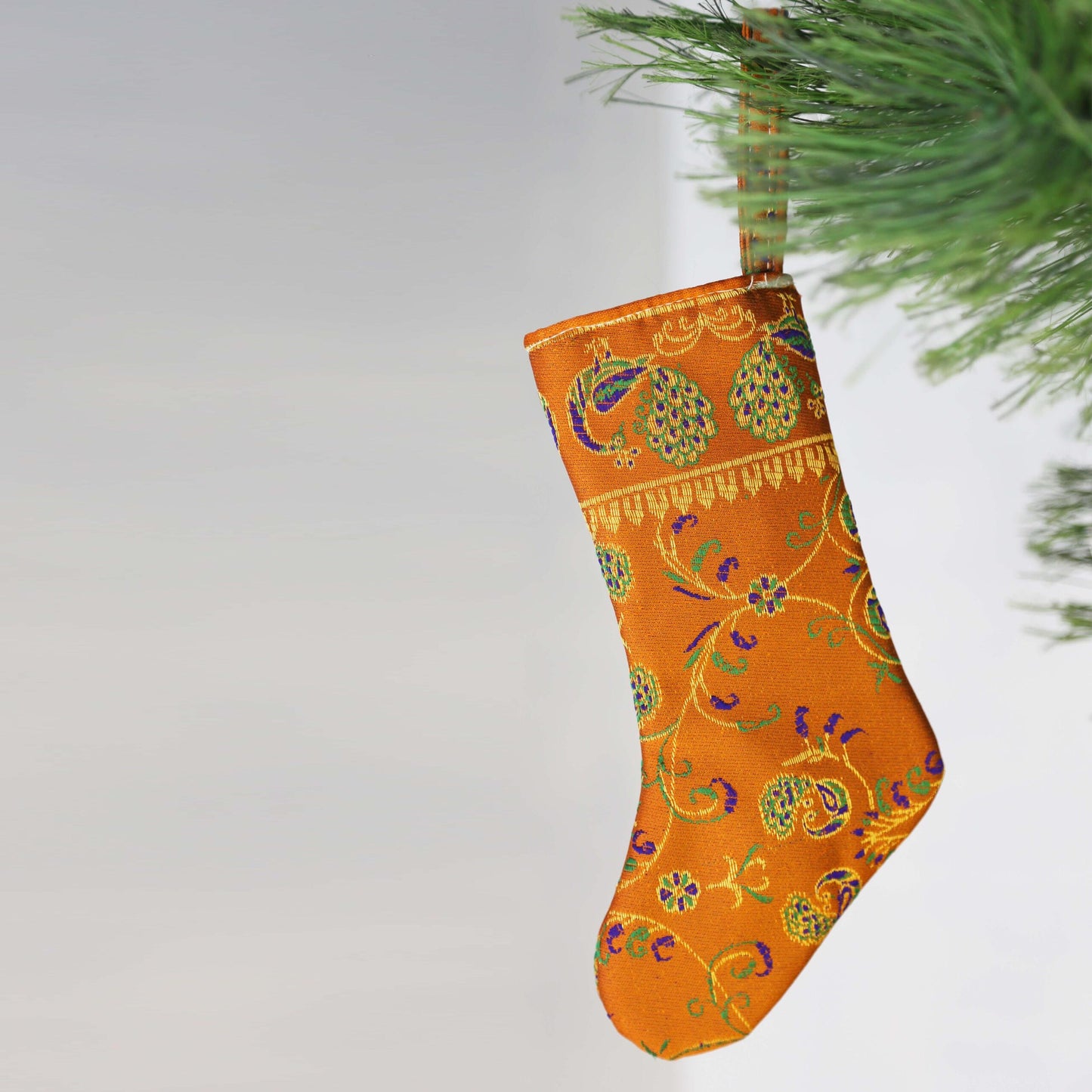 Orange Mortif Stocking Ornament