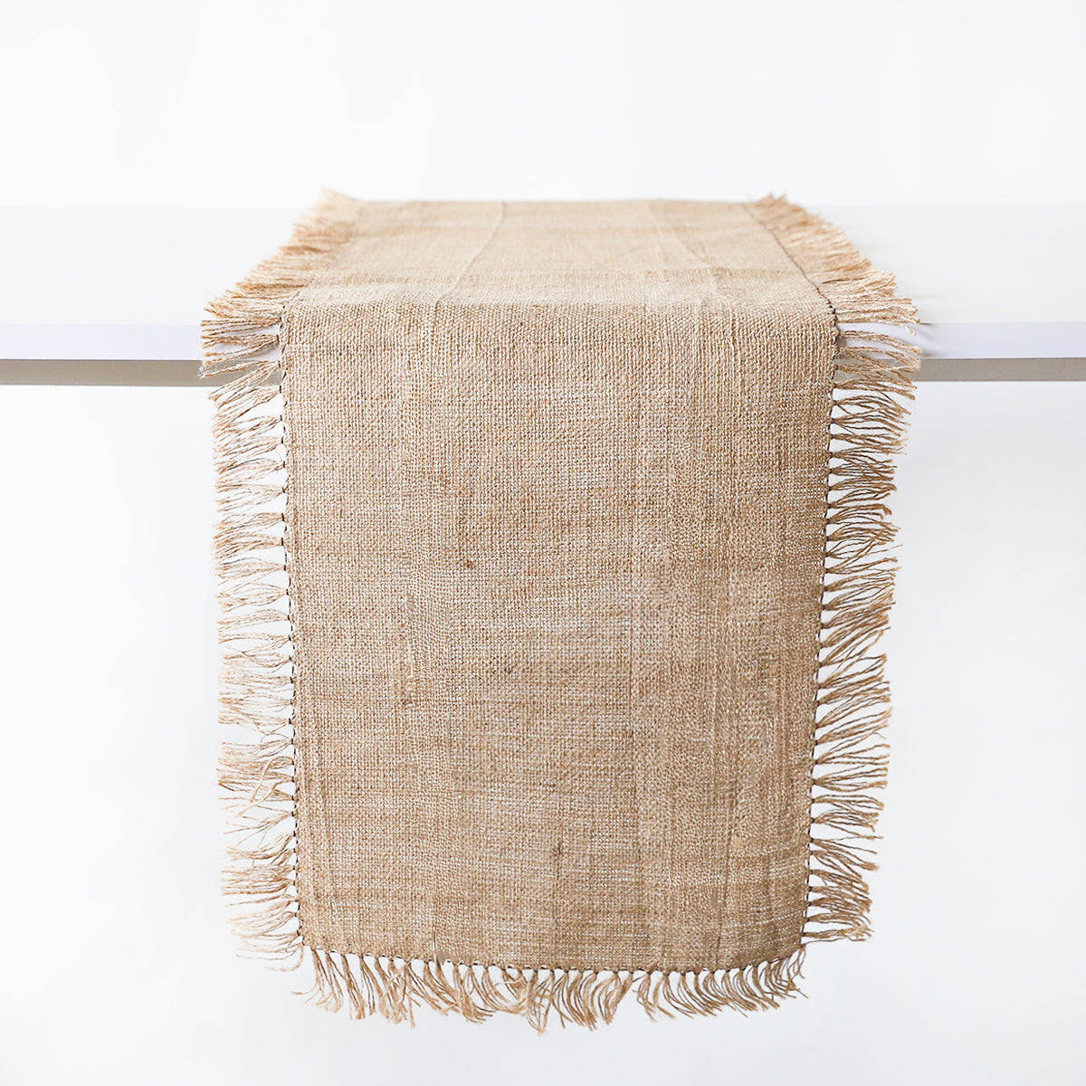 Ebony Edge Burlap Table Runner