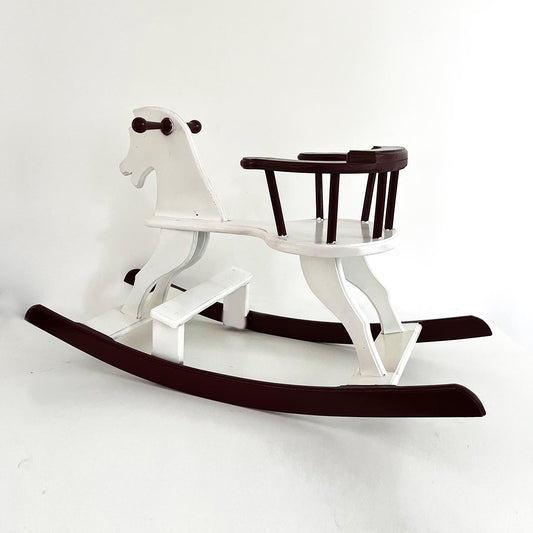 Two Toned Brown Wooden Rocking Horse