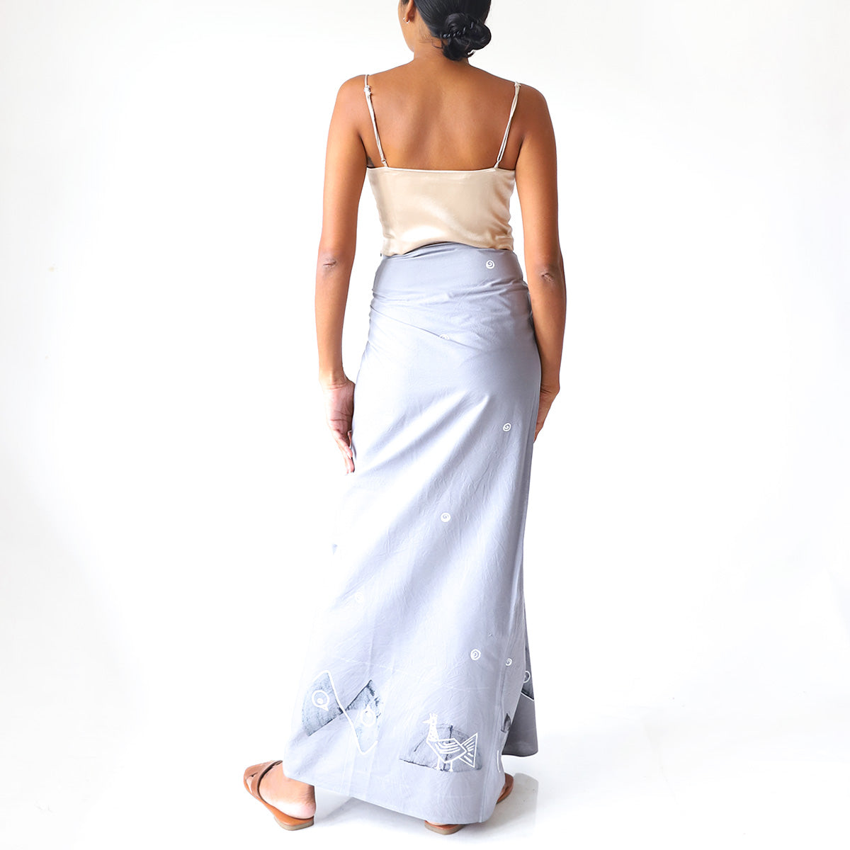 Silver Peacock Sarong