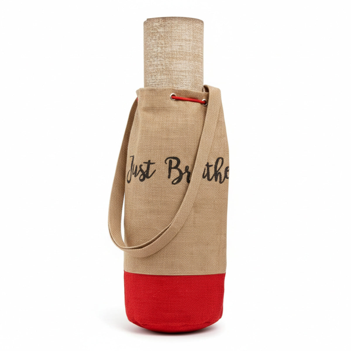Just Breathe Burlap Yoga Mat Bag