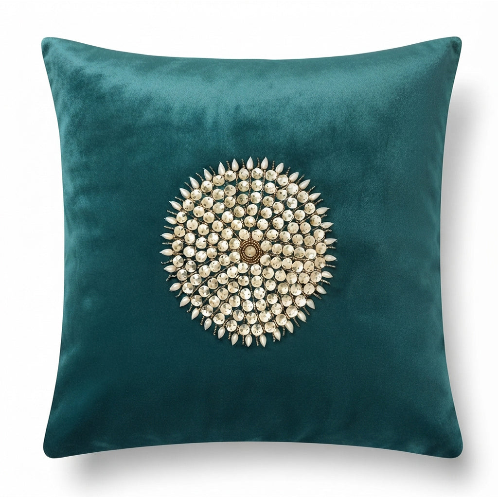 Emerald Halo Cushion Cover