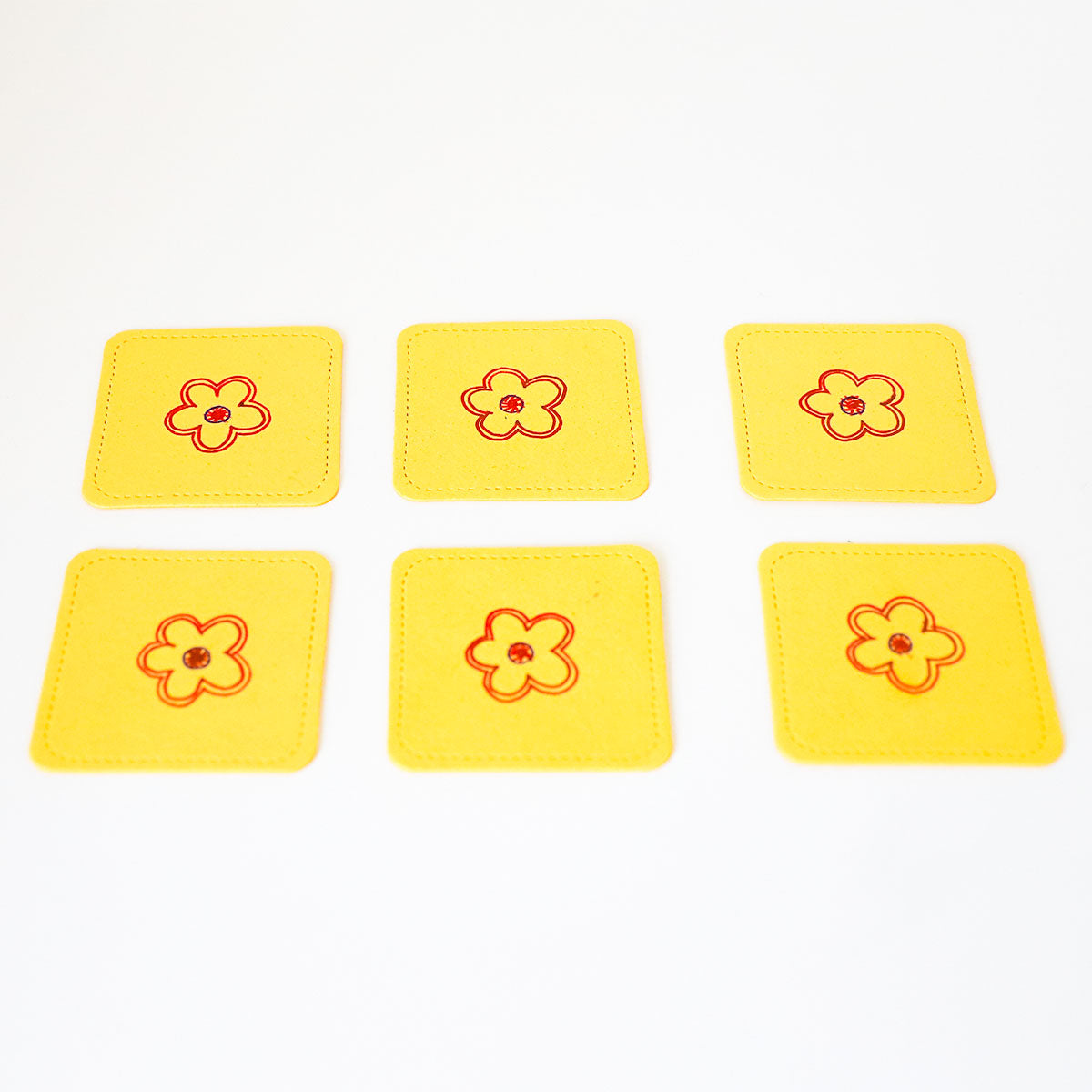 Floral Sunshine Recycled Paper Coasters